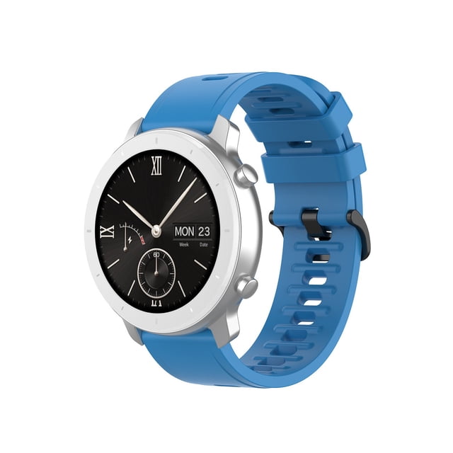 20mm Solid Color Silicone Sports Wristband Sweatproof Watch Strap Fashionable Design Easy Installation Replacement