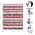 thumbnail image 4 of Red Christmas Folk Pattern Blanket,Comfortable Soft Flannel Throw Blanket,All Season,Warm Lightweight Blankets for Sofa Bed Couch Living Room Chair,30"x40", 4 of 4