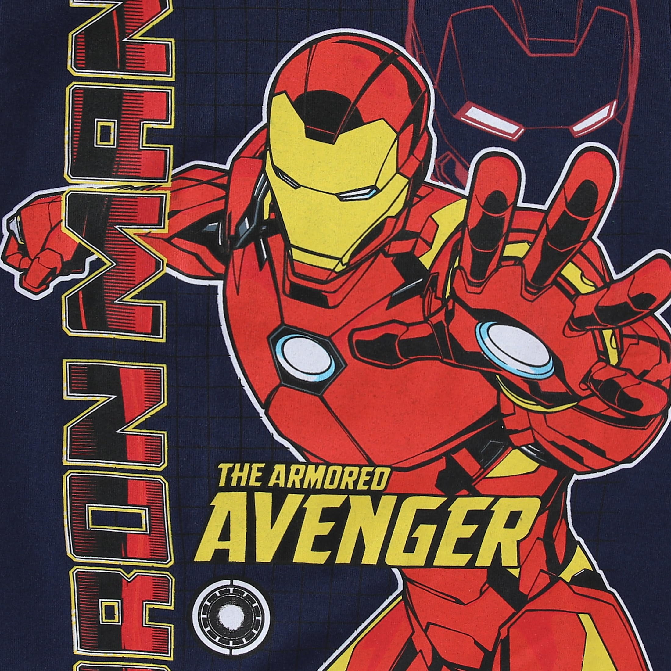 Marvel Avengers Iron Man Short Sleeve T-Shirt (Boys), 2 Pack, Sizes 3T-8