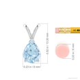 thumbnail image 3 of Angara Natural Aquamarine Pendant Necklace for Women in 14K White Gold (Size-8x6mm) - March Birthstone Jewelry | Pear Aquamarine Pendant, 3 of 8