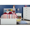 thumbnail image 3 of South Shore Fusion Twin Mates Bed with 3 Drawers, in Pure White, 3 of 12