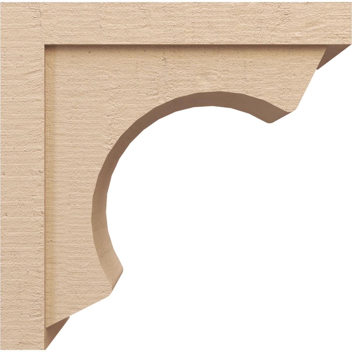 10"W x 20"D x 20"H Classic Emerson Rough Cedar Woodgrain TimberThane Corbel, Primed Tan