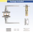 thumbnail image 2 of GOBEKOR 1 Pack Poignée de Porte Intérieure en Nickel Brossé pour Portes de Placard et de Couloir Poignée Réversible Non Verrouillable Moderne Squa, 2 of 6
