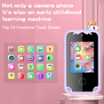thumbnail image 4 of Kidsjoy Kids Smart Phone with 32G SD Card, 2.8" Touchscreen Toddler Learning Toy, Dual Lens, Music Player, Christmas Birthday Gifts for Age 3-10 Kids Toys Cell Phone (Purple), 4 of 8