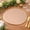 Dusty Rose with Gold, variant on 50 Black Disposable 13 in Round Cardboard Paper Table Placemats with Gold Rim
