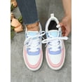 thumbnail image 1 of Women Two Tone Skate Shoes, Lace-up Front Sporty Sneakers, 1 of 4