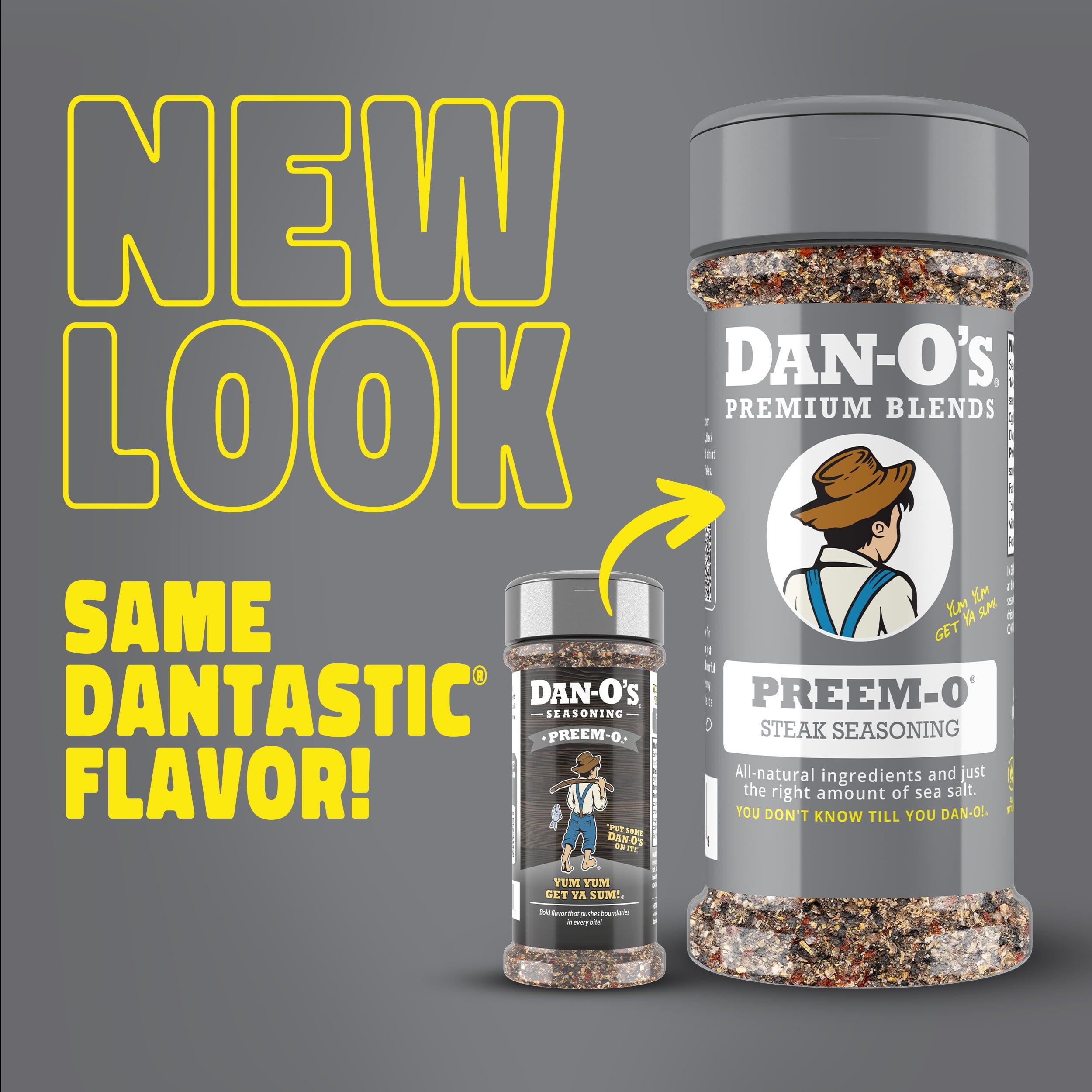 Dan-O's® Preem-O® Seasoning - All-Purpose Steak & Meat Seasoning - Great for cooking & grilling anything - Small bottle (3.4 oz)
