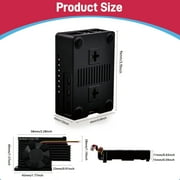 52Pi Raspberry Pi 5 Case, ABS Case with Armor Lite V5 Heatsink Fan for Raspberry Pi 5 (Black)