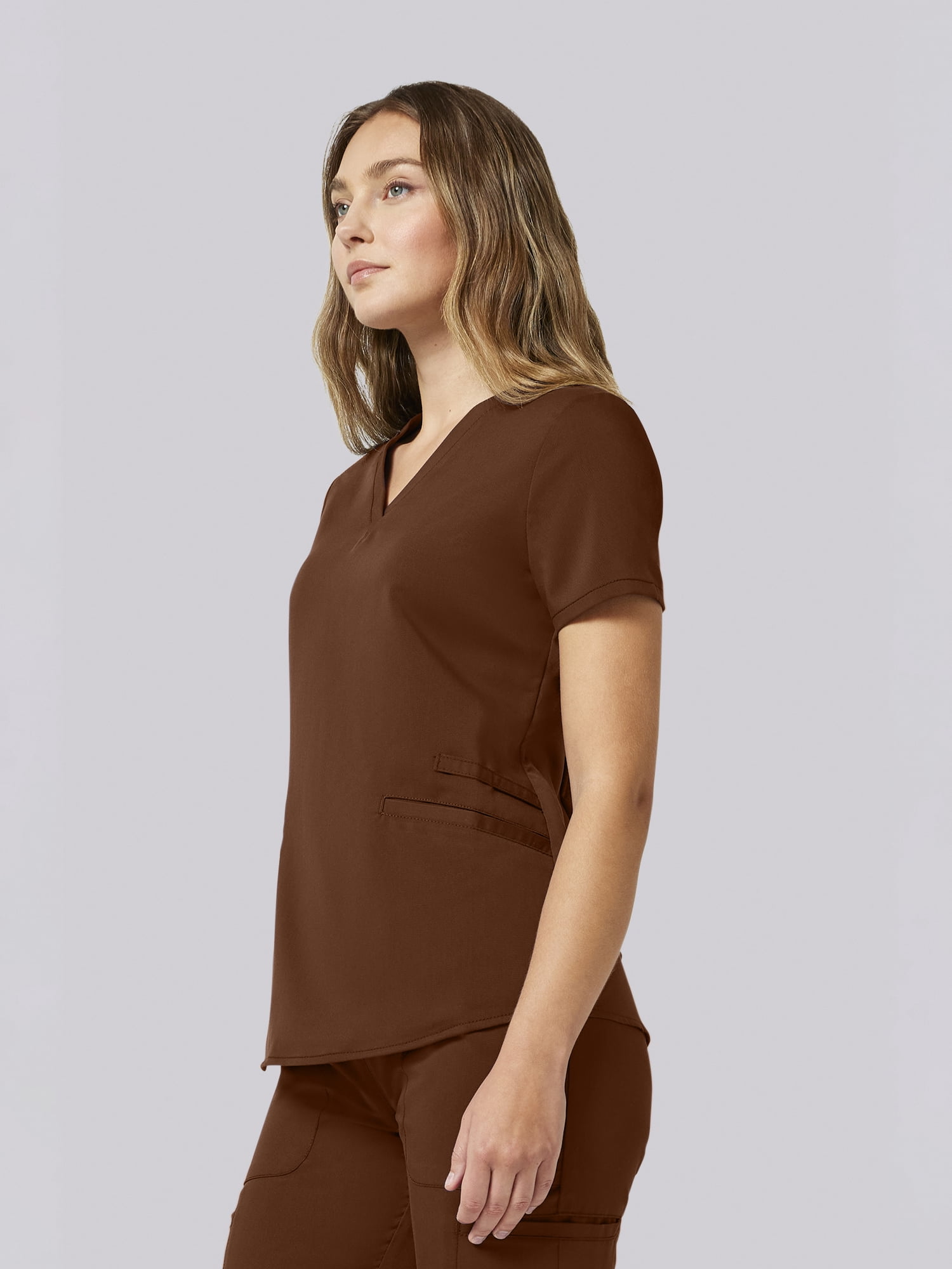Scrubstar Ultimate Women’s Antimicrobial Welt Pocket V-Neck Scrub Top, Sizes XS–3XL