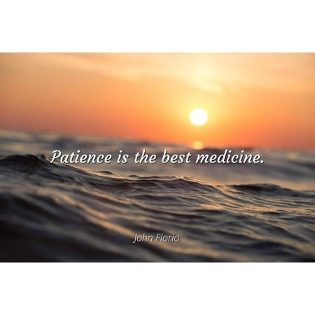 John Florio - Patience is the best medicine - Famous Quotes Laminated POSTER PRINT