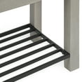 thumbnail image 5 of Kate and Laurel Jeran Rustic Farmhouse Bench with Iron Shoe Shelf, 36" x 14" x 20", Gray, Chic Entry Bench for Decor or Storage, 5 of 7