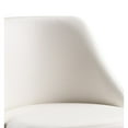 thumbnail image 3 of Benjara Yim 22 Inch Adjustable Swivel Office Chair, White Faux Leather, Gold Metal, 3 of 5
