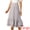 Blue Grey-Floral, variant on Unique Bargains Women's Printed Elastic High Waist Ruffled Hem Zipper Midi Skirt Beige Pink-Floral L