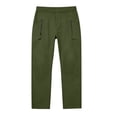 thumbnail image 4 of cfhntfmh Straight Leg Pants Men Casual Stretch Work Pants Loose Fashion Elastic Waisted Pants with Pockets (Green,X-Large), 4 of 7