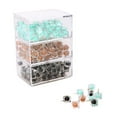 thumbnail image 1 of Panda Superstore GM-OFF1069338-KATHERINE00114 Creative Push Pins for Office Wall Thumb Tacks Map, Green, Brown & Black - 240 Piece, 1 of 1