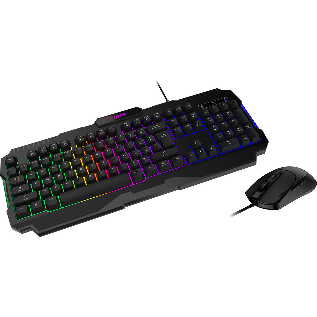 MSI FORGE GK100 COMBO Gaming Keyboard & Gaming Mouse, 6-Mode RGB, up to 6,400 DPI, Black