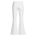 thumbnail image 3 of OOOUM Girls High Waist Flare Pants Stretch Fabric Slim Fit Bootcut Jeans Casual Daily Fashion Outdoor Relaxed Denim Bottoms White 15-16 Years, 3 of 7