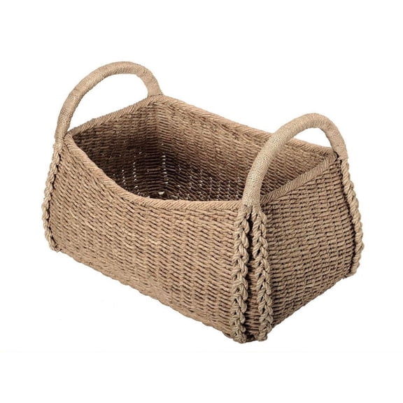 Kouboo Handles Seagrass Storage Baskets Brown