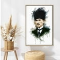 thumbnail image 6 of Turkish Wall Decor, Watercolor Poster, Atatürk Canvas Art, Ataturk Art, Motivational Wall Decor, Office Printed, Motivation Canvas Art, Canvas Wall Decor - Black Framed, 6 of 7