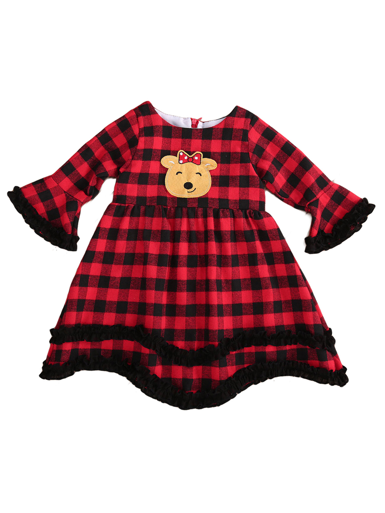 plaid baby christmas dress