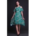 thumbnail image 2 of Bimba Bird Printed Womenâ€™s Cold Shoulder Tunic Party Round Neck Shift Dress-XXX-Large, 2 of 6