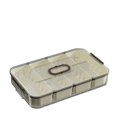 thumbnail image 1 of Caja de almacenamiento para frigorífico, caja de aperitivos dividida, refrigerador moderno extraíble, caja de condimentos para alimentos frescos, para Marrón 4 rejilla, 1 of 8