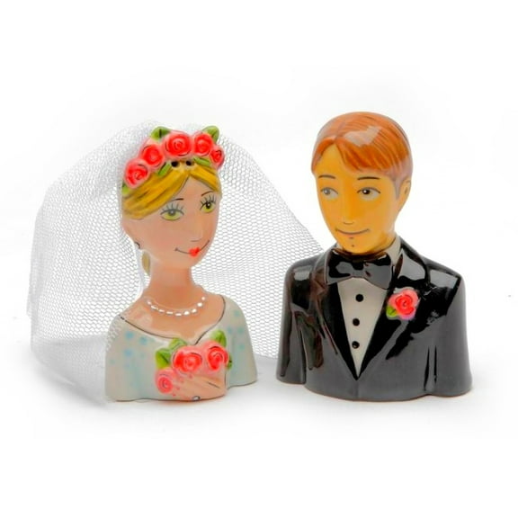 Marry Me Bride & Groom Salt & Pepper Shaker By Babs