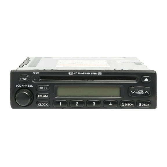 Restored 2000-2001 Kia Sephia Spectra AM FM Radio Single Disc CD Player Model 1K2AA66860A (Refurbished)