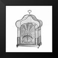 thumbnail image 2 of Catalog Illustration 12x12 Black Modern Framed Museum Art Print Titled - Etchings: Birdcage - Palmate top, forget-me-not detail., 2 of 5