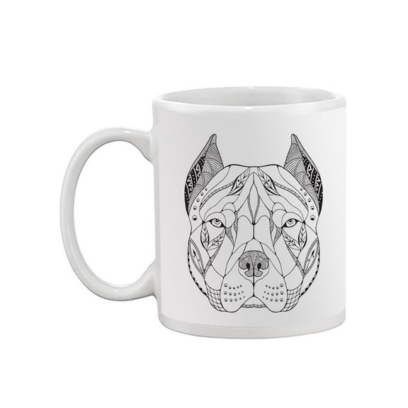 Pitbull Head Design . Mug -Image by Shutterstock,
