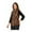Brown, variant on Women's Faux Fur Trimmed Belted Vegan Leather Vest