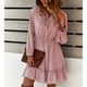 thumbnail image 3 of Vestido con cordón para mujer, vestido de corte A, vestido de corte A abullonado, vestido que adelgaza la cintura, materiales de la mejor calidad, 3 of 6