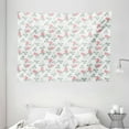 thumbnail image 1 of Floral Tapestry, Rose Petals Blossoms Romantic Plants Wedding Love Hazy Watercolor Print, Wall Hanging for Bedroom Living Room Dorm Decor, 80W X 60L Inches, Light Pink Baby Blue, by Ambesonne, 1 of 2