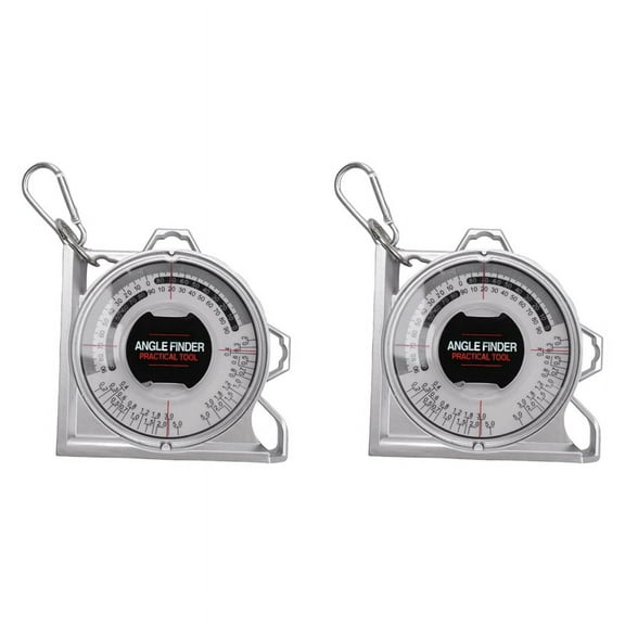 2X Angle Locator Slope Protractor Inclinometer Level Meter Clinometer Survey Portable Measuring Gauge Tool Slope Locator