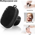 thumbnail image 4 of 2-Pack Silicone Face Scrubber - Manual Waterproof Facial Cleansing Brush For Men & Women, Soft Exfoliating Face Wash Brush, Black, 4 of 7