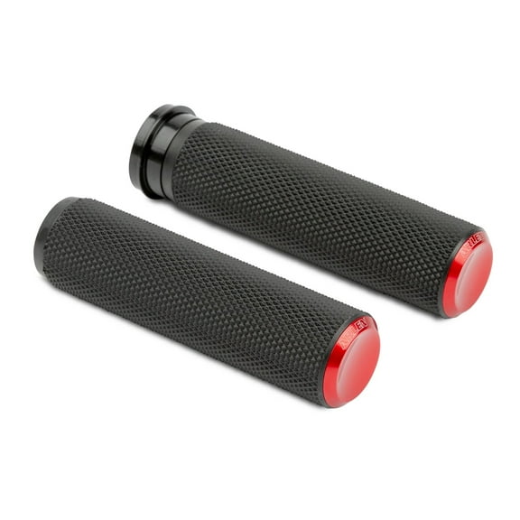 Arlen Ness Knurled Red Fly-by-Wire Grips (07-346)
