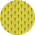 thumbnail image 1 of Ahgly Company Machine Washable Indoor Round Transitional Canary Yellow Area Rugs, 5' Round, 1 of 7