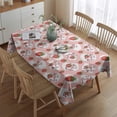 thumbnail image 2 of Pink Cow Strawberry Pattern Rectangle Tablecloth 60"x84",Waterproof Polyester Rectangle Table Cloth, Wipeable Spillproof Polyester Tablecloth for Dining, Camping, Indoor and Outdoor, 2 of 5