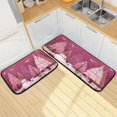 thumbnail image 7 of 2-Piece Kitchen Rugs Set Non-Slip Mats Carpet Floor for Kitchen, Bathroom (19.7"x27.6" & 19.7"x47.2") Pink Christmas Forest, 7 of 7