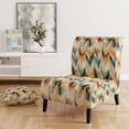 thumbnail image 2 of Designart "Vintage Boho Emerald Charm" Upholstered Modern Accent Chair and Boho Abstract Arm Chair, 2 of 5