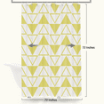 thumbnail image 6 of MONOJOY Yellow Shower Curtain Geometric Triangle Modern Theme Fabric Bathroom Decor Sets with Hooks Washable 72 x 72 inches, 6 of 6
