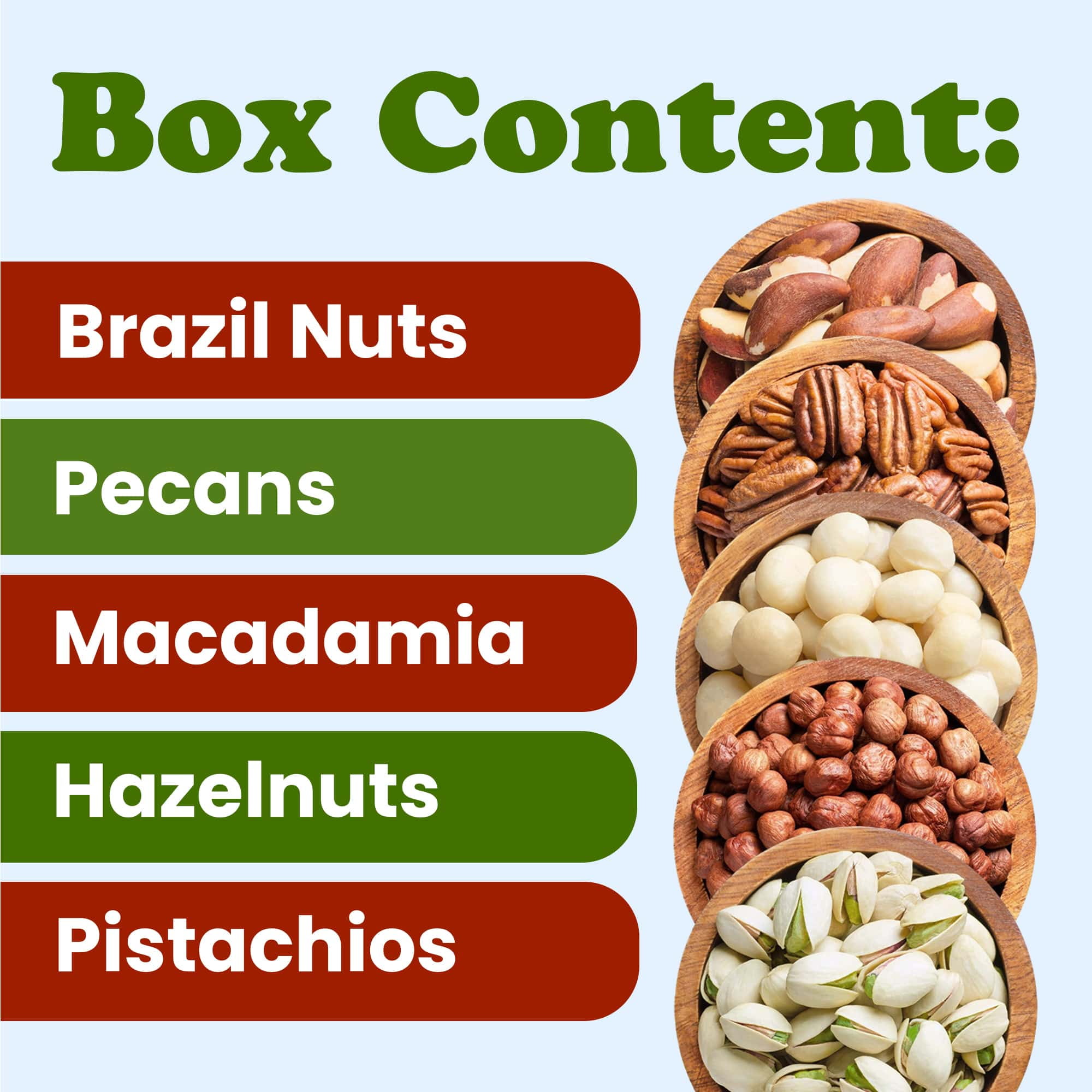Organic Delicious Nuts - Gift Box by Food to Live (Non-GMO, Kosher) – 1 Gift box (1 Gift box)