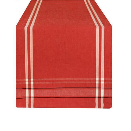 

Tango Red French Stripe Table Runner 14X108 inch
