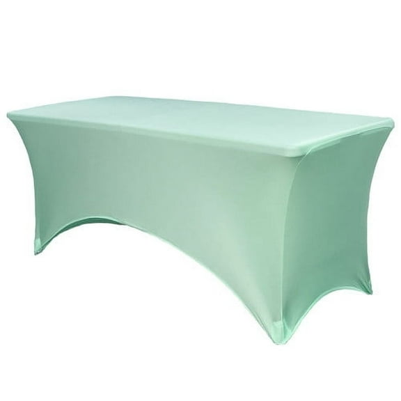 Your Chair Covers - 6 FT Durable Rectangular Spandex Table Cover Mint