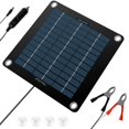 thumbnail image 1 of HLONK 10W Solar Panel Kit 12V Waterproof Solar Trickle Charger Portable Solar Powered Charger Kit with 4 Suction Cups Lightweight High Efficiency Car Battery Maintainer for Car RV Boat, 1 of 9