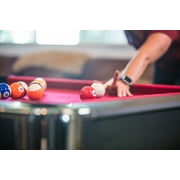 Mizerak Donovan II 8 Ft. Billiard Table with 2 Cues, Set of Billiard Balls, Triangle Brush and Chalk
