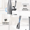 thumbnail image 3 of QinaQin Touchless Kitchen Faucet with Pull Down Sprayer, Brushed Nickel Sensor Sink Faucet, 3 of 7