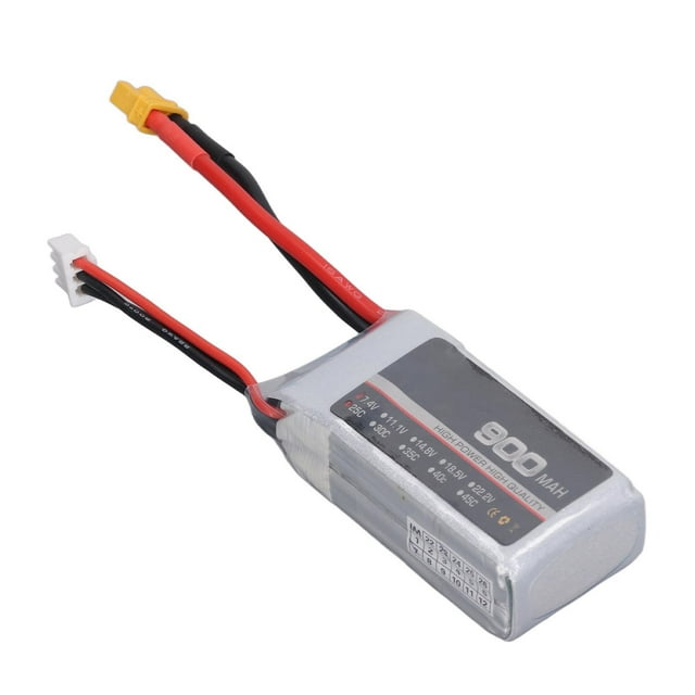 Batterie Rc LiPo 25C 900mAh XT30 Connecteur Performance Puissante Pack de Batterie Rc pour Hélicoptère à Ailes Rc Avion
