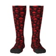 thumbnail image 2 of Picia Women Crew Soft Moisture-wicking Socks Red Skulls Pattern Design Cotton Socks, One Size fit All, 2 of 9