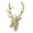 White-Gold, variant on 15.7x8.7-Inch Mosaic Deer Head Wall Decor, Artistic Faux Resin Animal Head Wall Sculptures Decor Hanging Decoration for Living Room Bedroom Kitchen Gift, Black-White